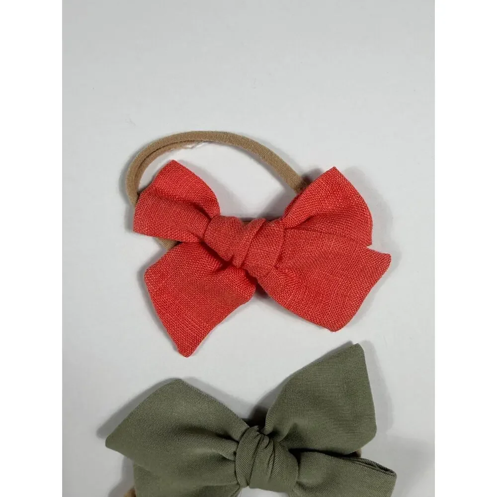 Small Shop Baby Bow Headband Set of 3 Nylon Bows